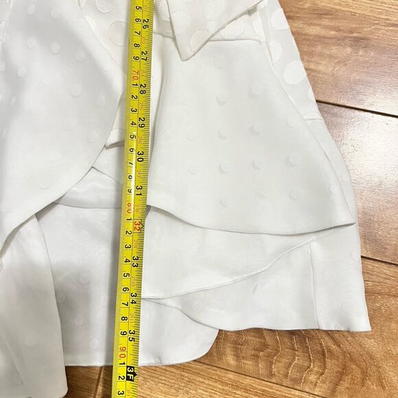 Keepsake See You Now White Polka Dot Wrap Dress Size S Long Sleeve Chiffon - Picture 11 of 11